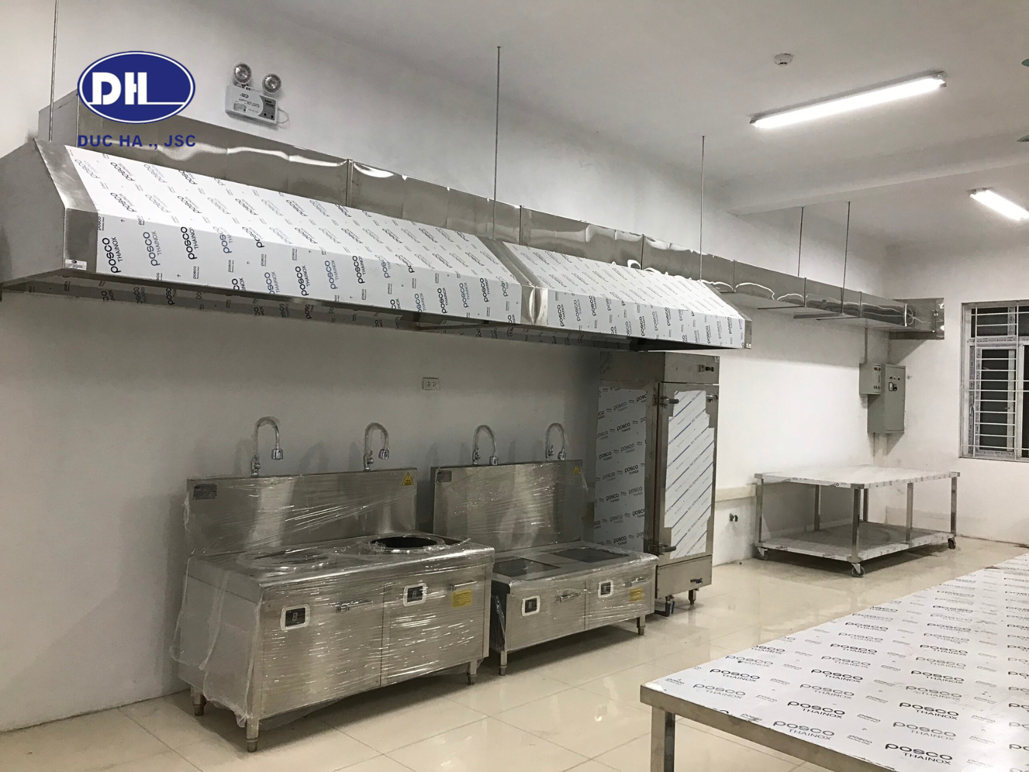 Khu nấu bếp ăn Trường Mầm Non Tiên Phong tại Ba Vì