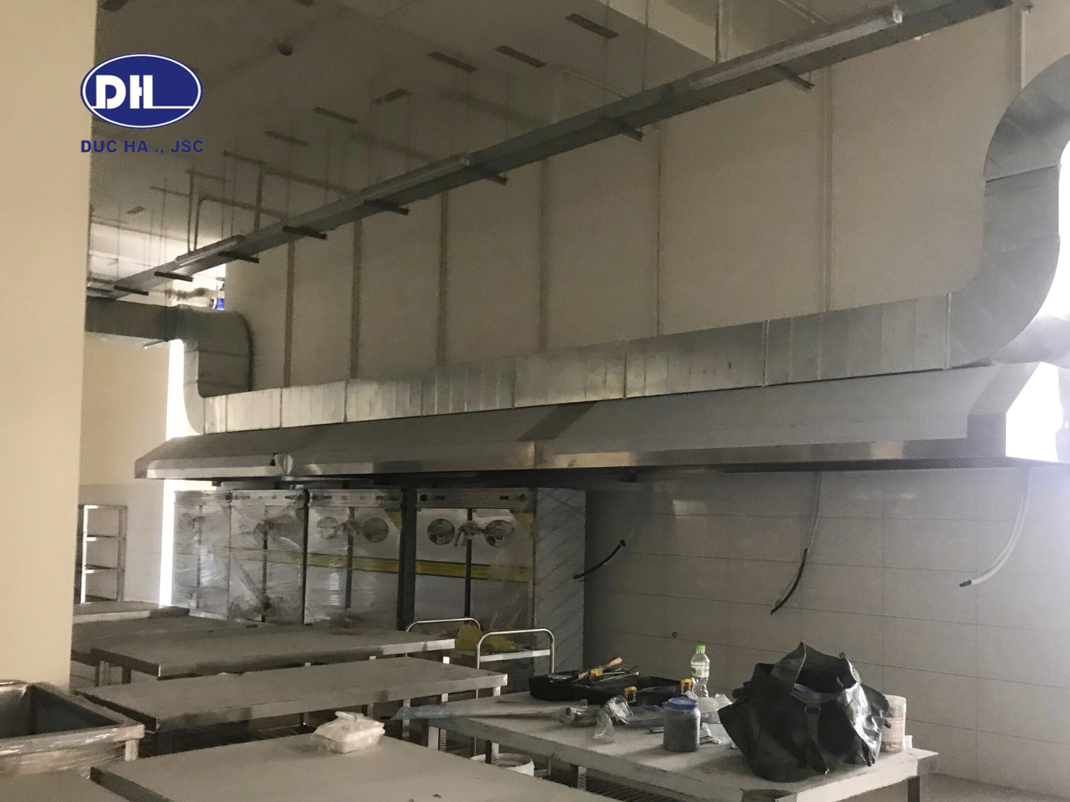 Ảnh thi công bếp ăn tại Quảng Ninh
