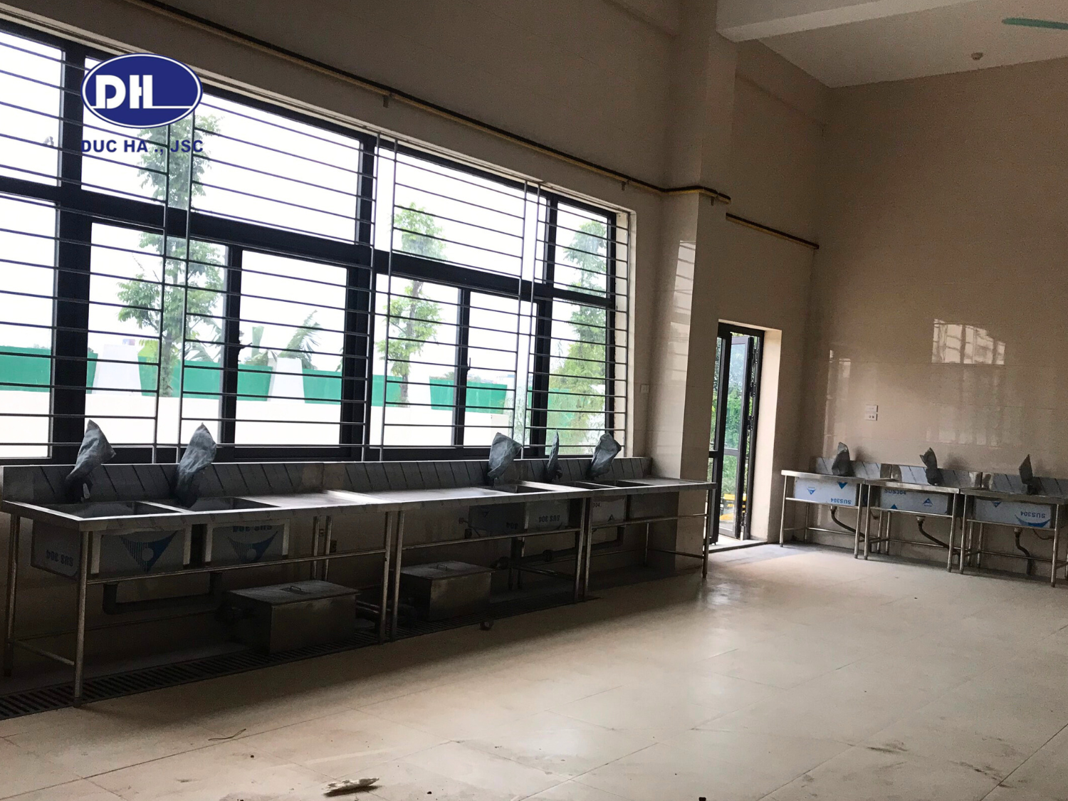 Khu rửa Bếp Trường Mầm Non Kim Chung – Đông Anh
