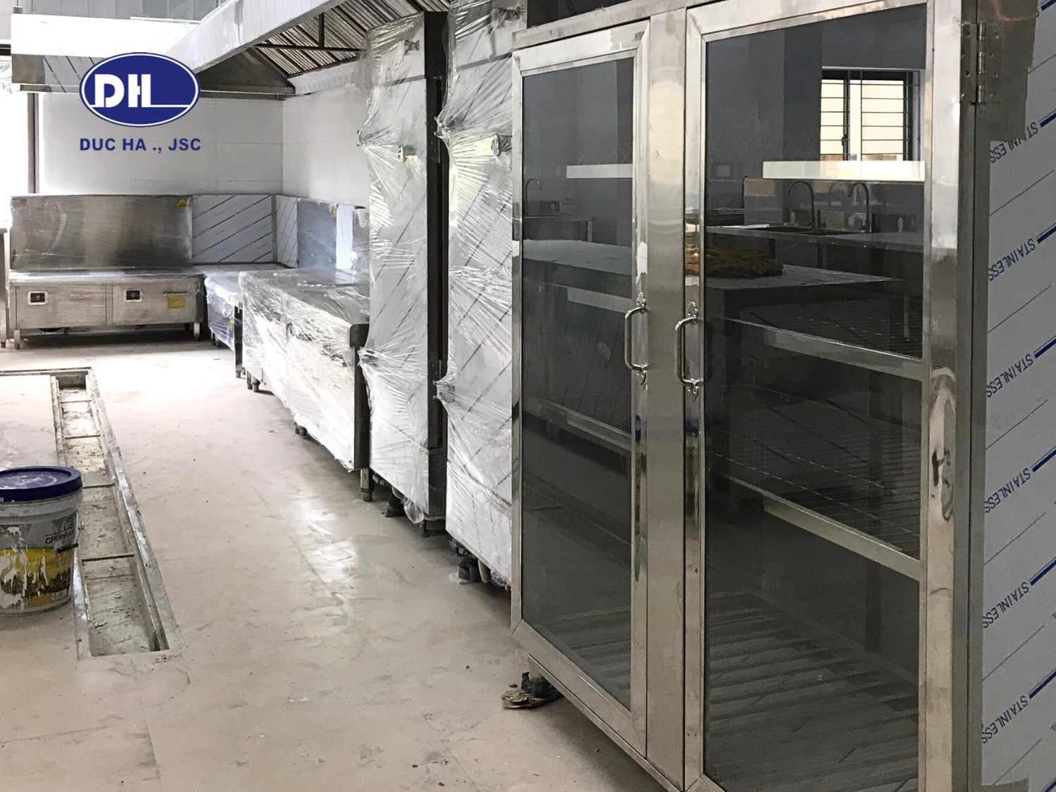 Ảnh tổng thể khu bếp Trường Mầm Non Nguyễn Tuân - Hà Nội