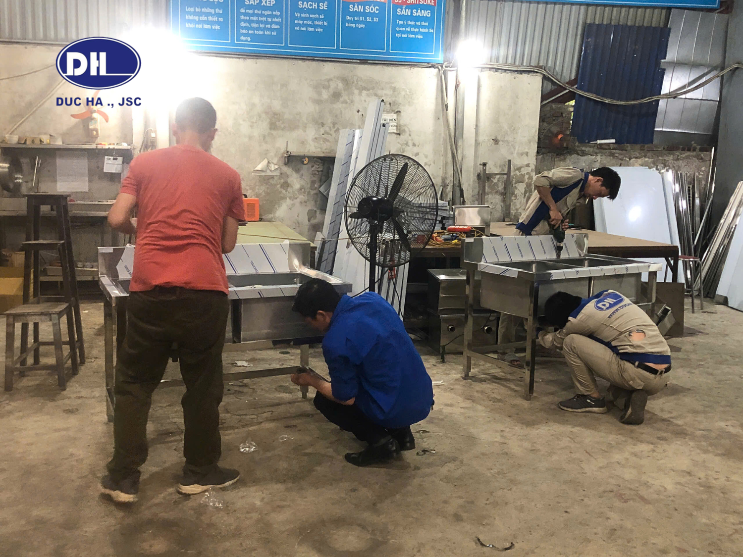 Lắp đặt chậu rửa