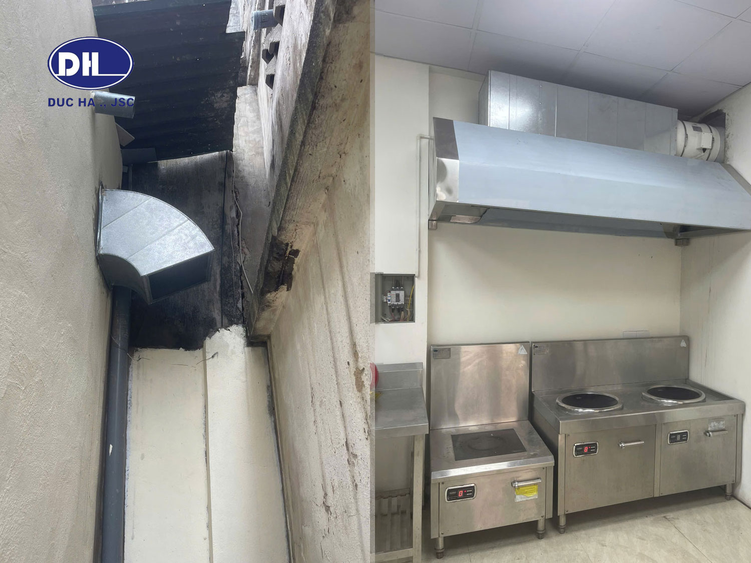 Thi công bếp ăn UBND phường Hồng Hà - TP Hà Nội