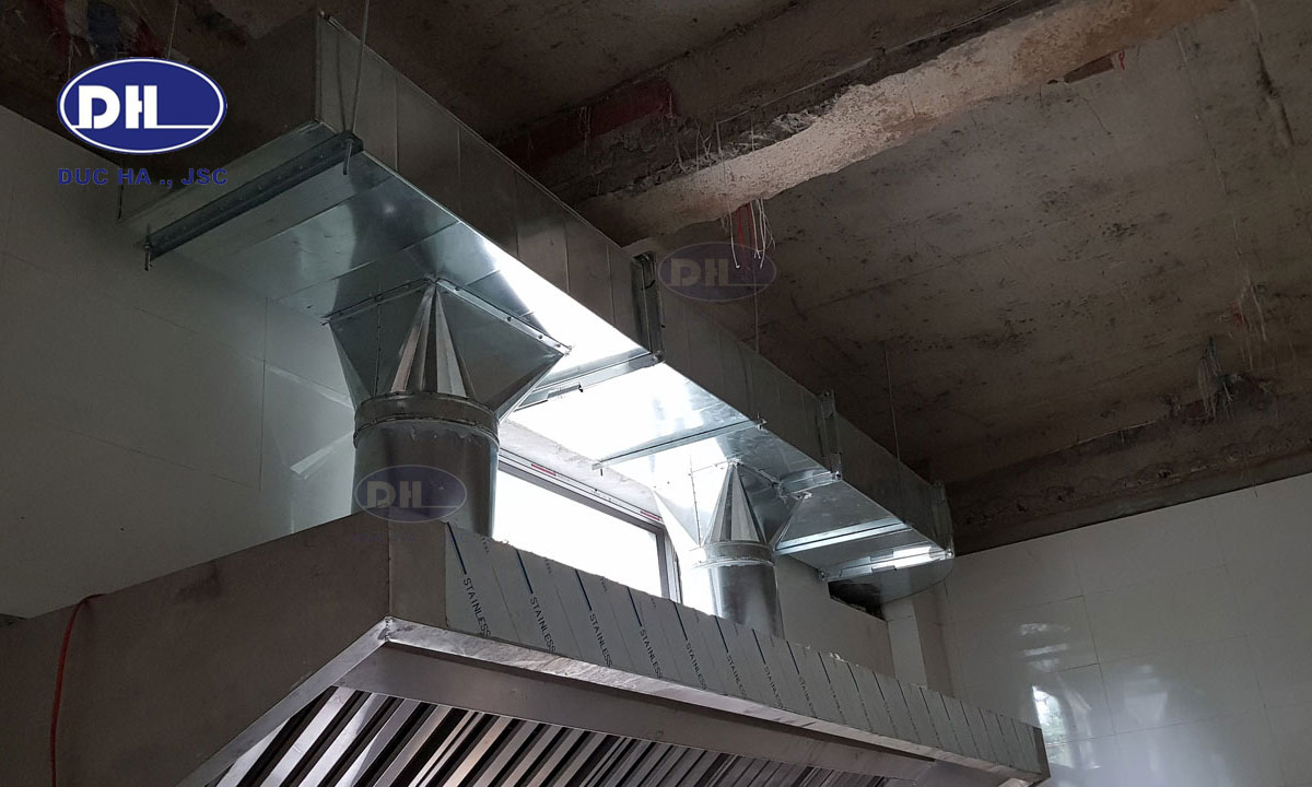 Thi công hệ thống hút mùi nhà hàng tại Ninh Bình