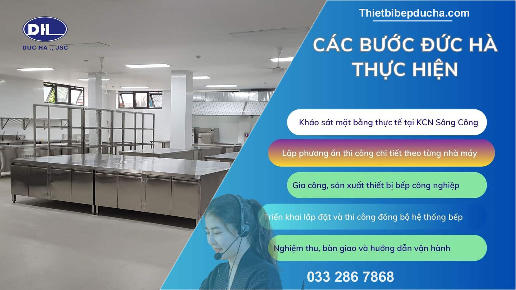 Tư vấn thiết kế và thi công bếp ăn công nghiệp tại KCN Sông Công