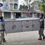 Chậu rửa inox công nghiệp có tủ chứa dưới bền đẹp giá xưởng