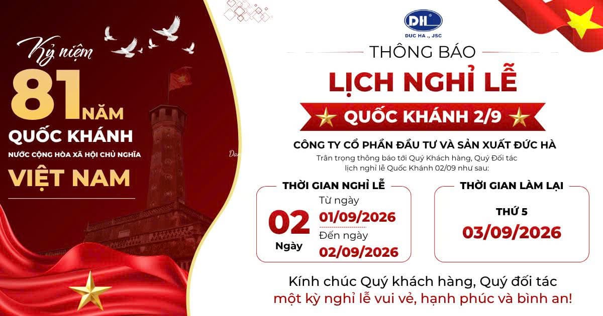 Thông Báo Lịch Nghỉ Lễ Quốc Khánh 2/9/2026