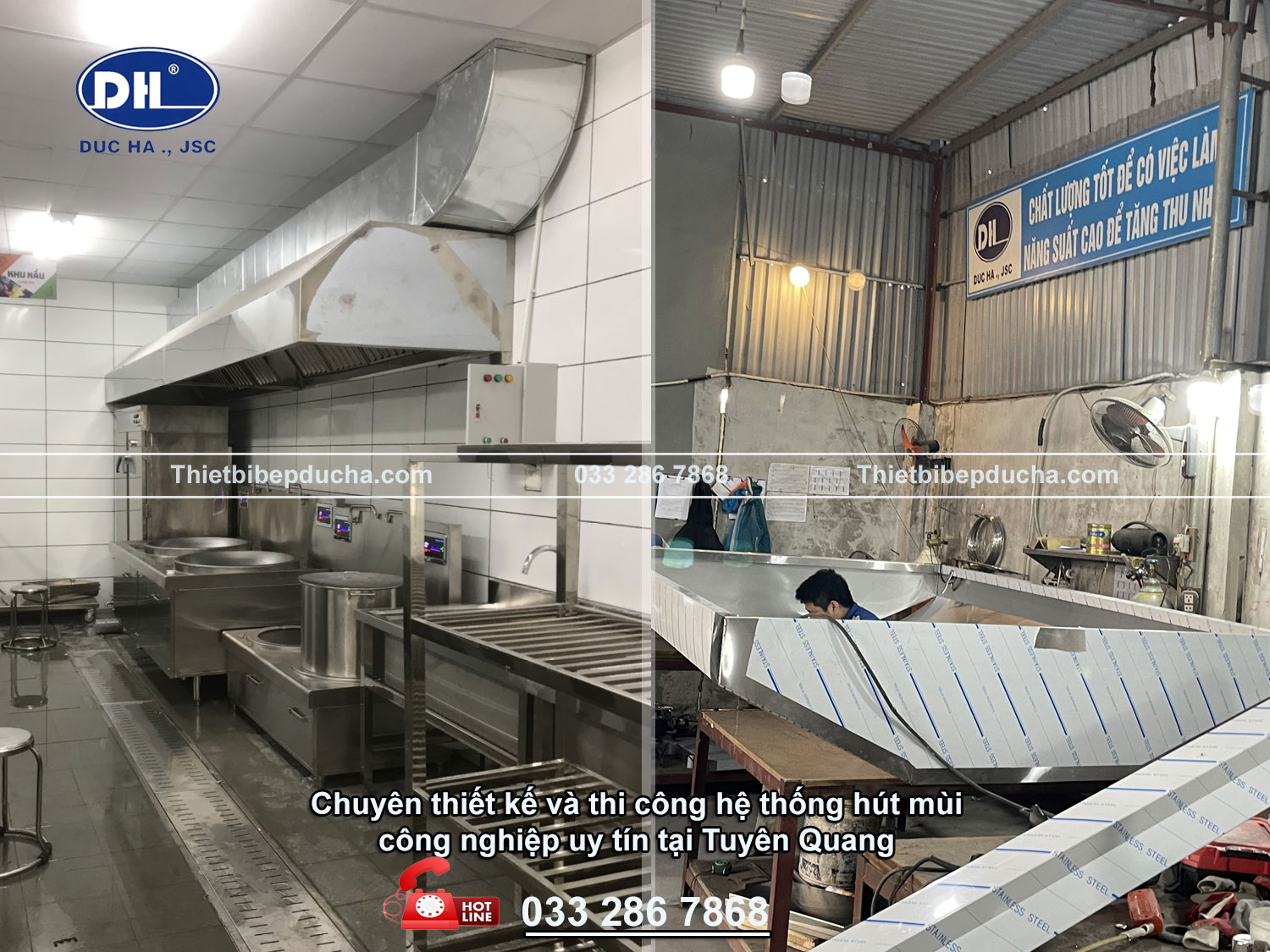 Thiết kế và thi công hệ thống hút mùi công nghiệp tại Tuyên Quang