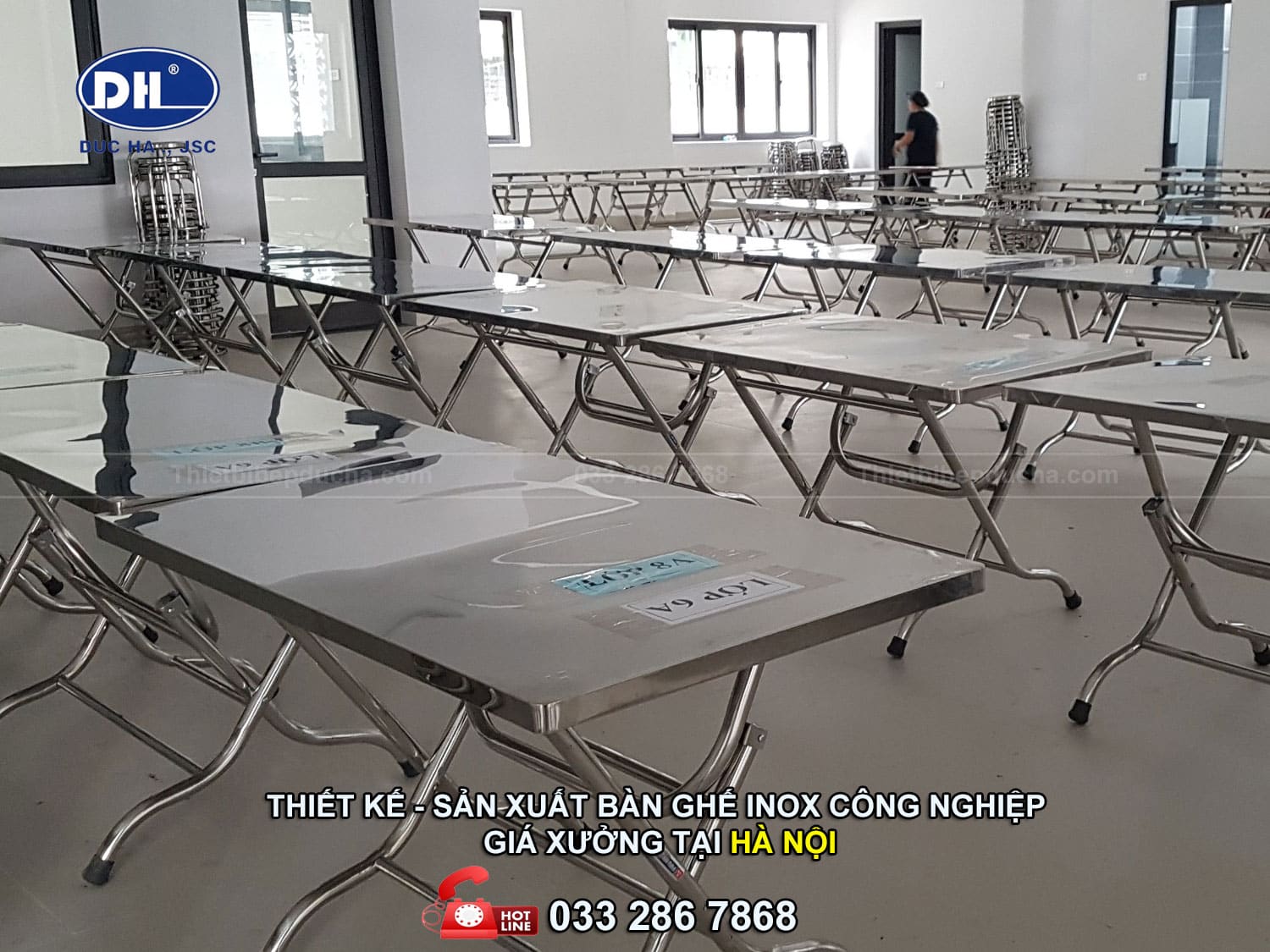Sản xuất bàn ghế inox công nghiệp giá xưởng tại Hà Nội