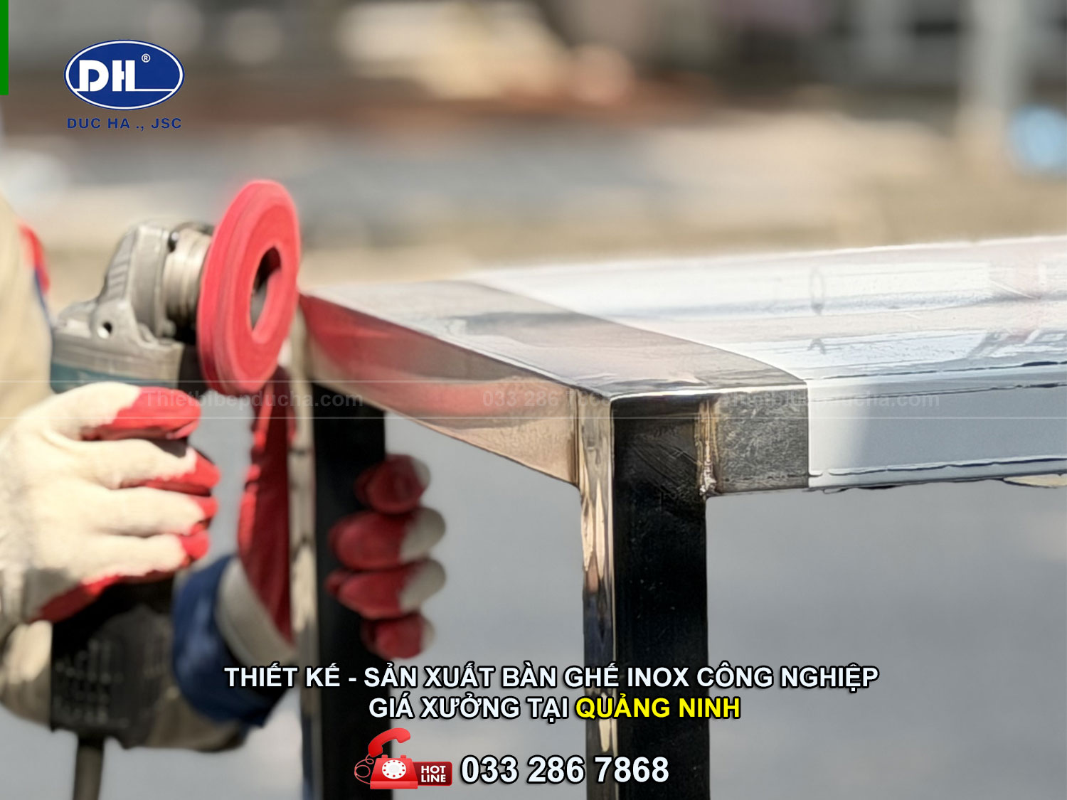 Sản xuất và lắp đặt bàn ghế inox công nghiệp tại Quảng Ninh
