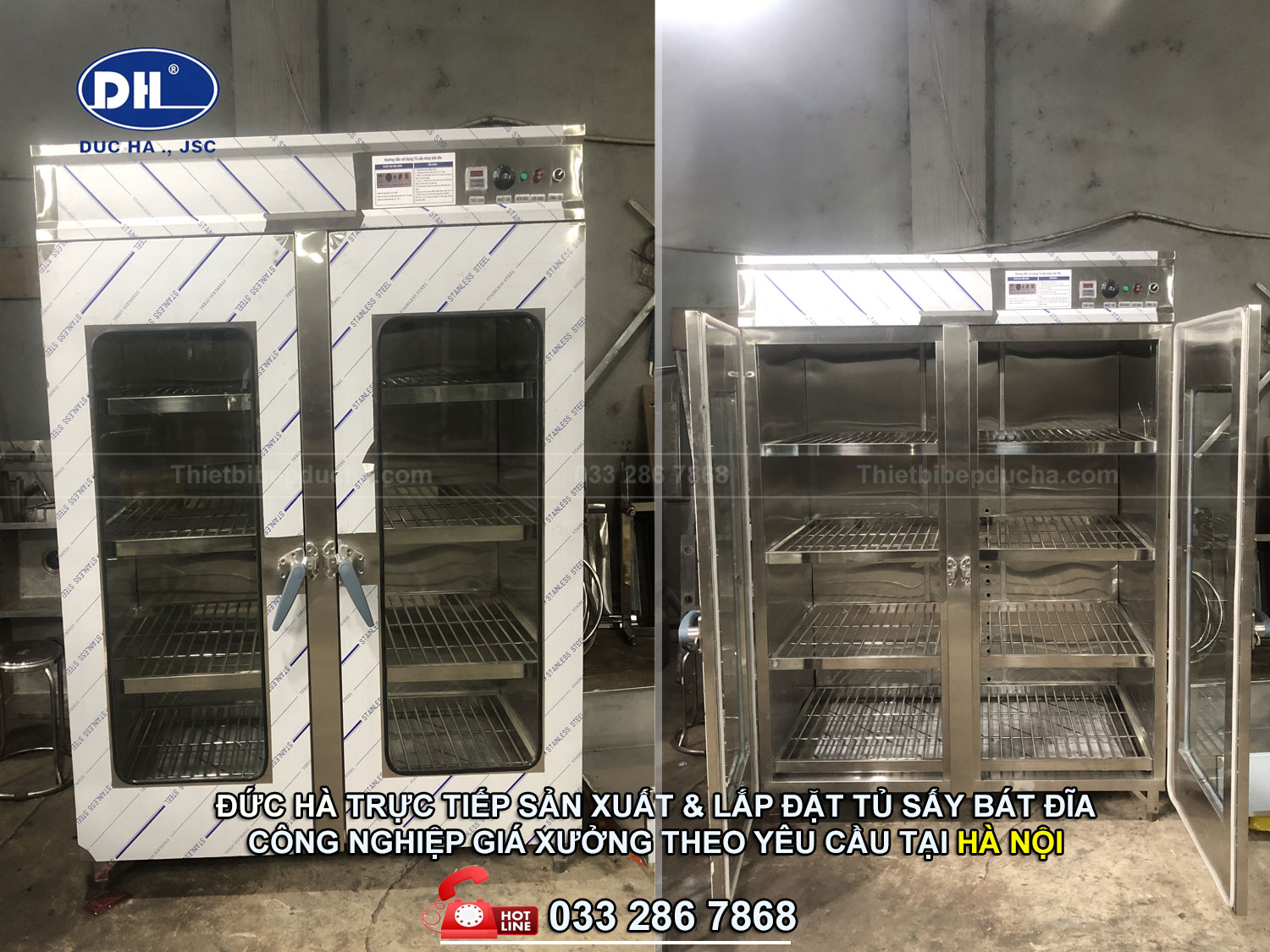 Sản xuất & lắp đặt tủ sấy bát đĩa công nghiệp giá xưởng tại Hà Nội