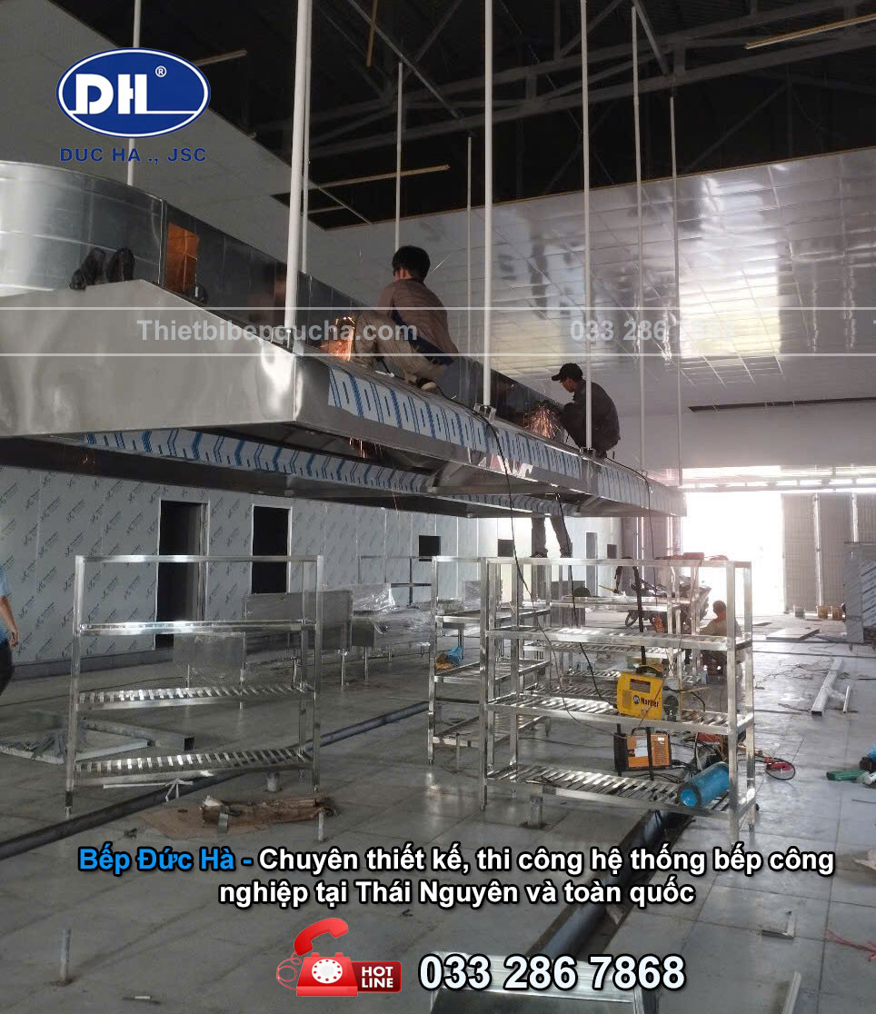 thi công hệ thống bếp công nghiệp tại Thái Nguyên và toàn quốc
