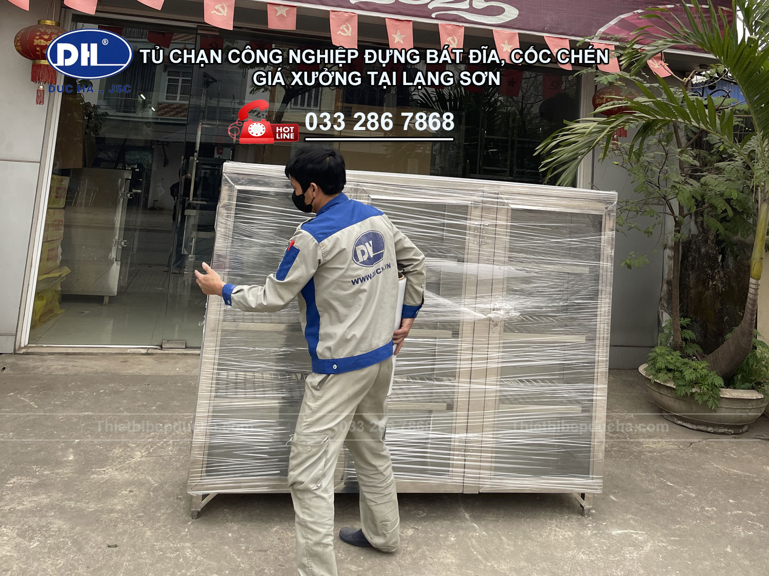 Tủ chạn bếp công nghiệp đựng bát đĩa, cốc chén tại Lạng Sơn