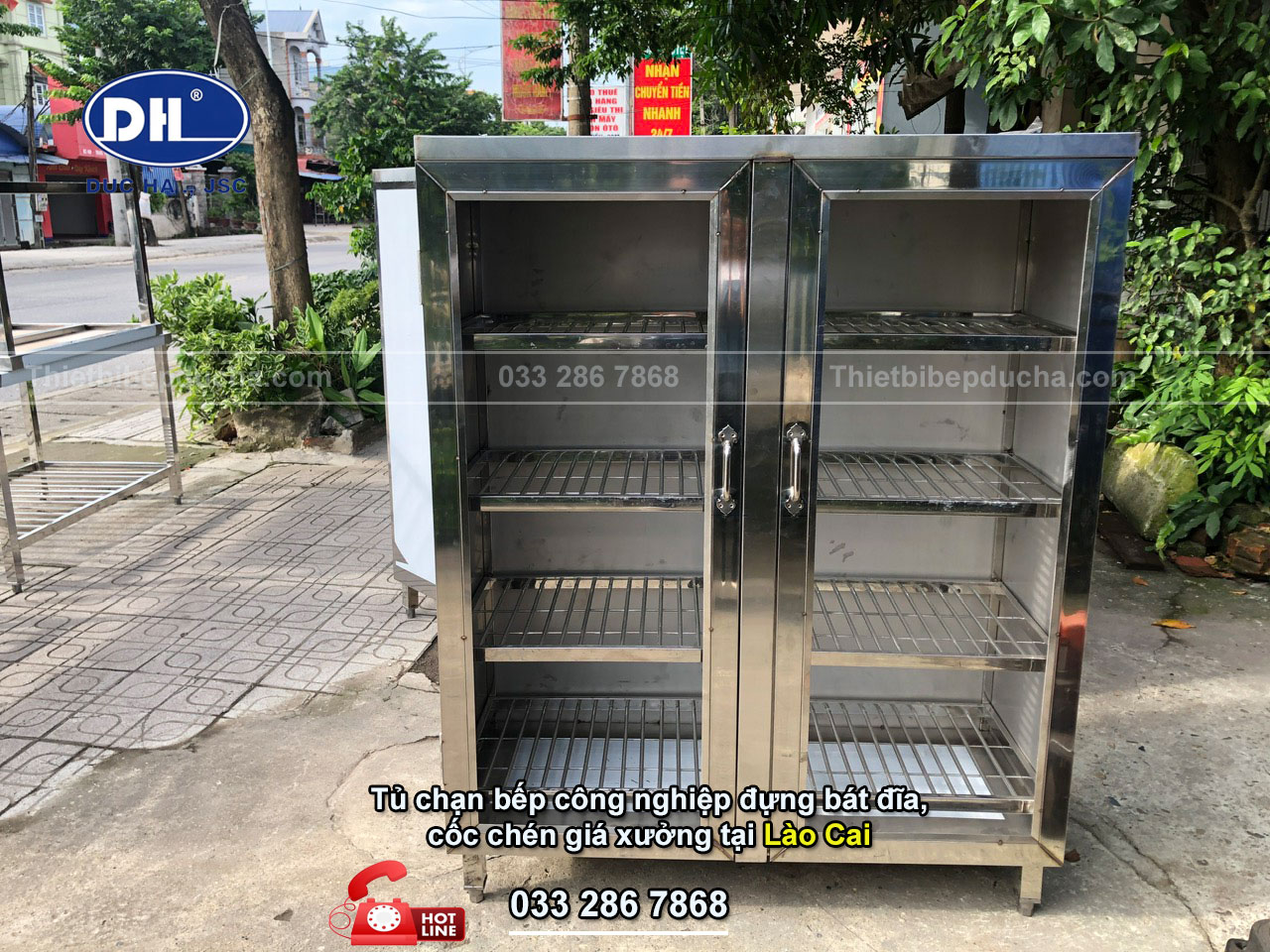 Tủ chạn bếp công nghiệp đựng bát đĩa, cốc chén tại Lào Cai