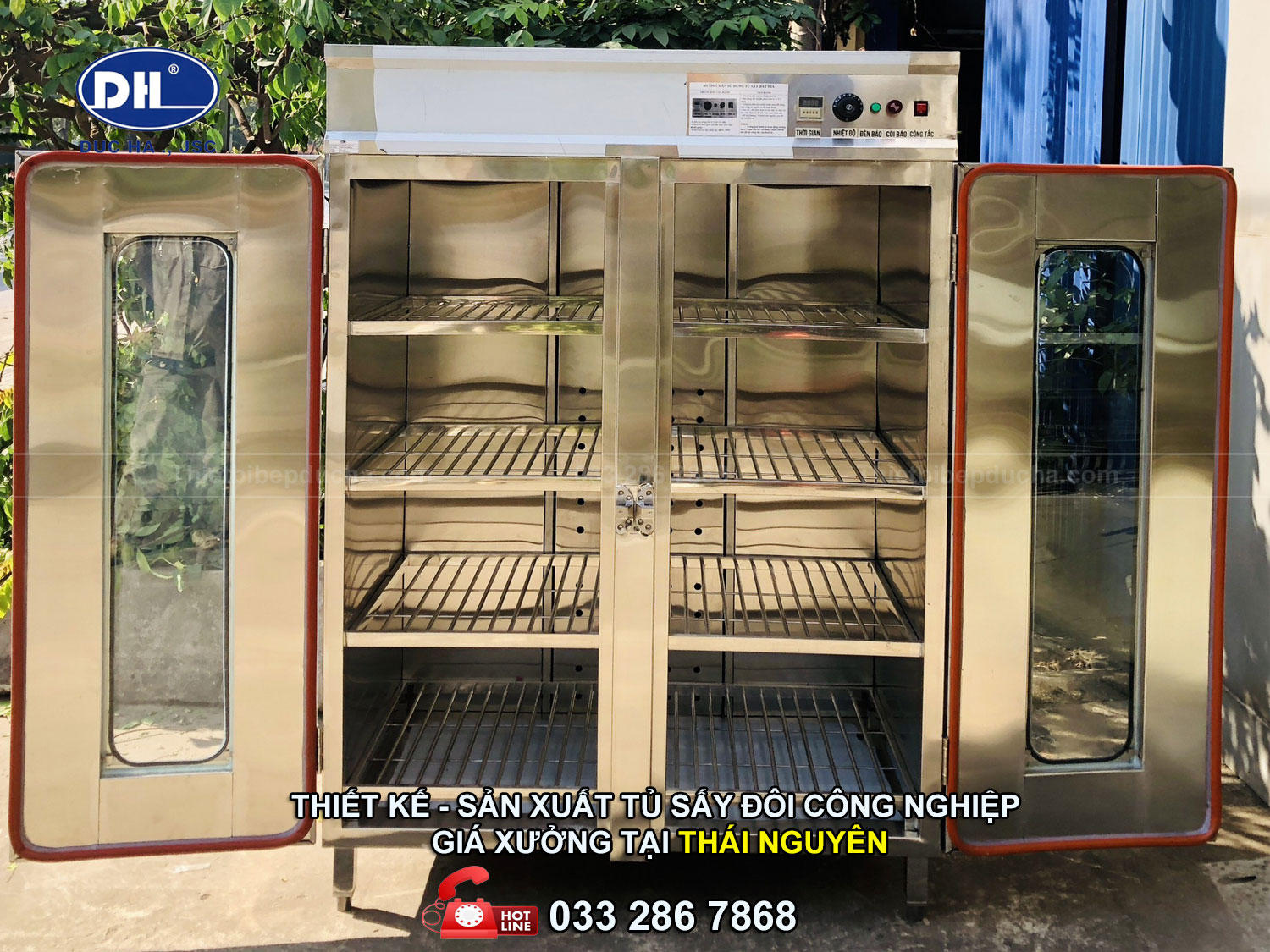 Tủ sấy bát đĩa công nghiệp đôi 2 cánh tại Thái Nguyên