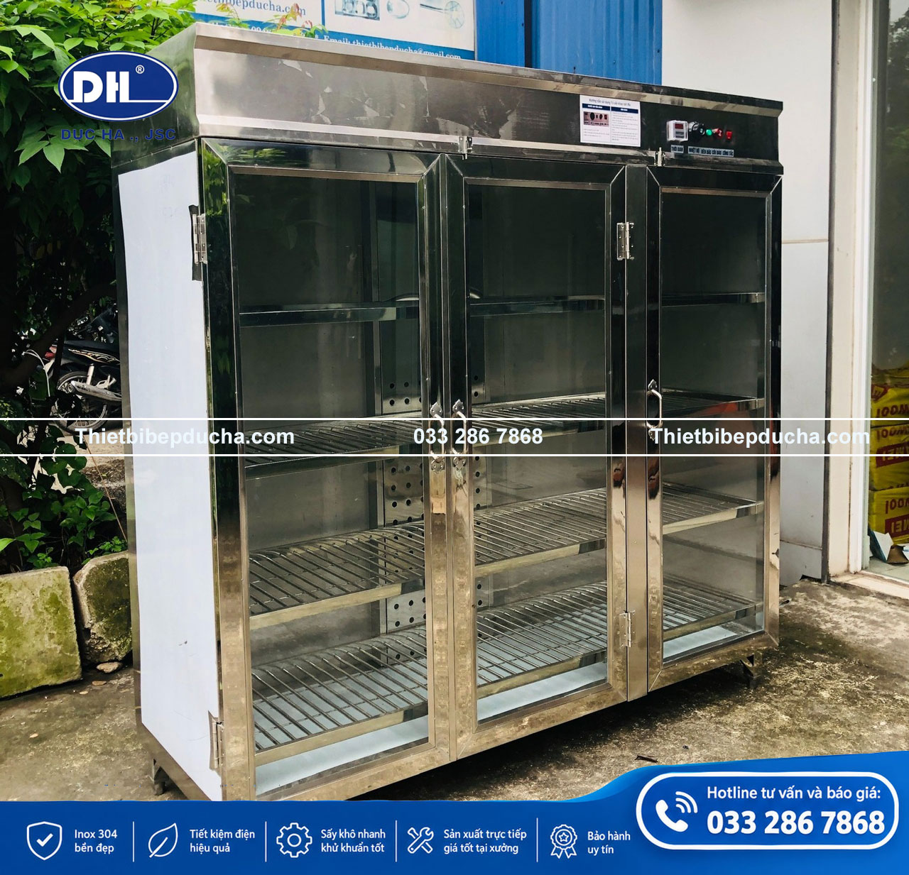 Đức Hà thiết kế và sản xuất tủ sấy bát đĩa theo yêu cầu thực tế tại Hải Phòng