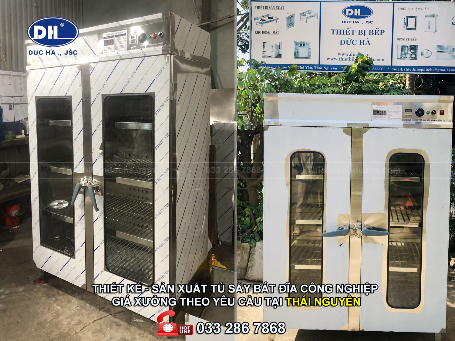Sản xuất và lắp đặt tủ sấy bát đĩa công nghiệp tại Thái Nguyên